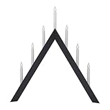 Puissance 7X3W EGLO LED Bougeoir Arrow, Support Bougie Pyramide de Noël, Lampe décorative pour Bois, Plastique en Anthracite, Blanc, Blanc Chaud