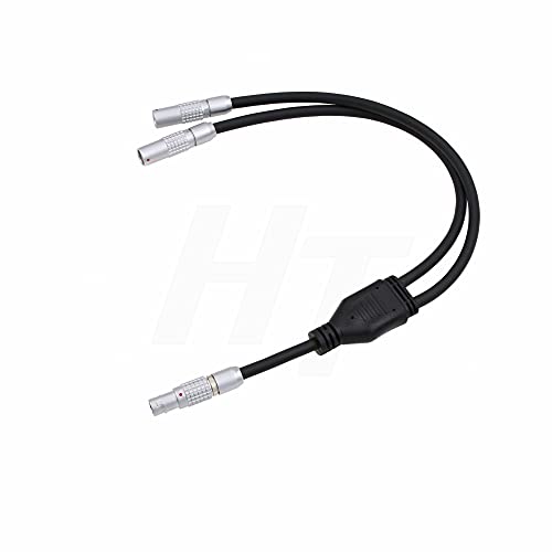 Image of HangTon 2 Pin Male to 2x Female Splitter Power Cable for TB50 Battery Pack/Teradek Bond/ARRI Alexa/RED Camera Monitor, PHG FGG.0B.302