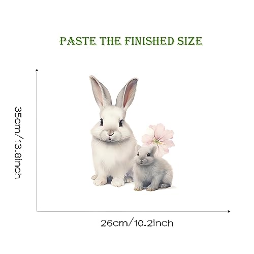 Adhesivos de Pared Conejo Blanco Pequeño sacinora Vinilo Removible miniatura 6