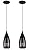 Ciata Lighting One-Light Indoor Mini Pendant with Adjustable Hanging, Pendant Lighting Fixture in Black Finish with Black Glass Shade for Kitchen Island, Dining Room, Bedroom, Office Spaces - 2 Pack