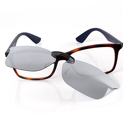 Image of Polarized CLIP-ON Sunglasses for RAY-BAN RB7047 (54 X 17, Black)