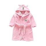 JUNG KOOK Toddler Baby boys Girls Cartoon Bathrobe Flannel Robe Winter Night-robe