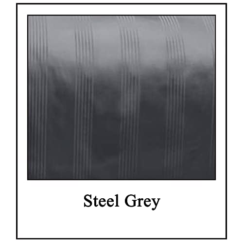 ED Luxury 400 Thread Count Duvet Cover Set | 100% Egyptian Cotton Soft & Comfortable Hotel Quality Satin Multi Stripe Bedding Set (Double, Steel Grey) - Image 6