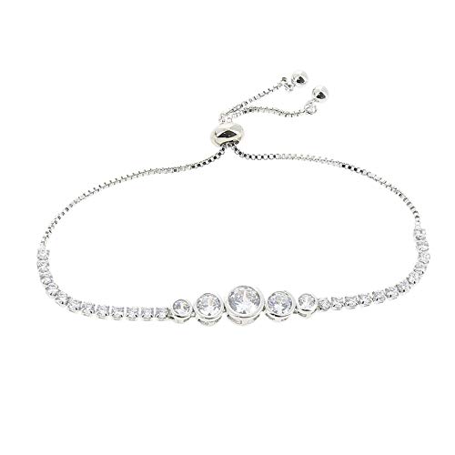 Preisvergleich Produktbild FASHIONGEN - Damen Armband aus Edelstahl, Strass und Zirconia, Lucile - Silber