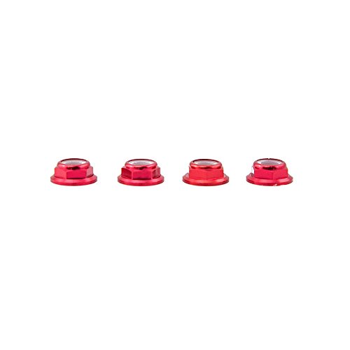 Lumenier M5 Red Aluminum Low Profile Lock Nut (Set of 4 CW) - 0.5 - Red