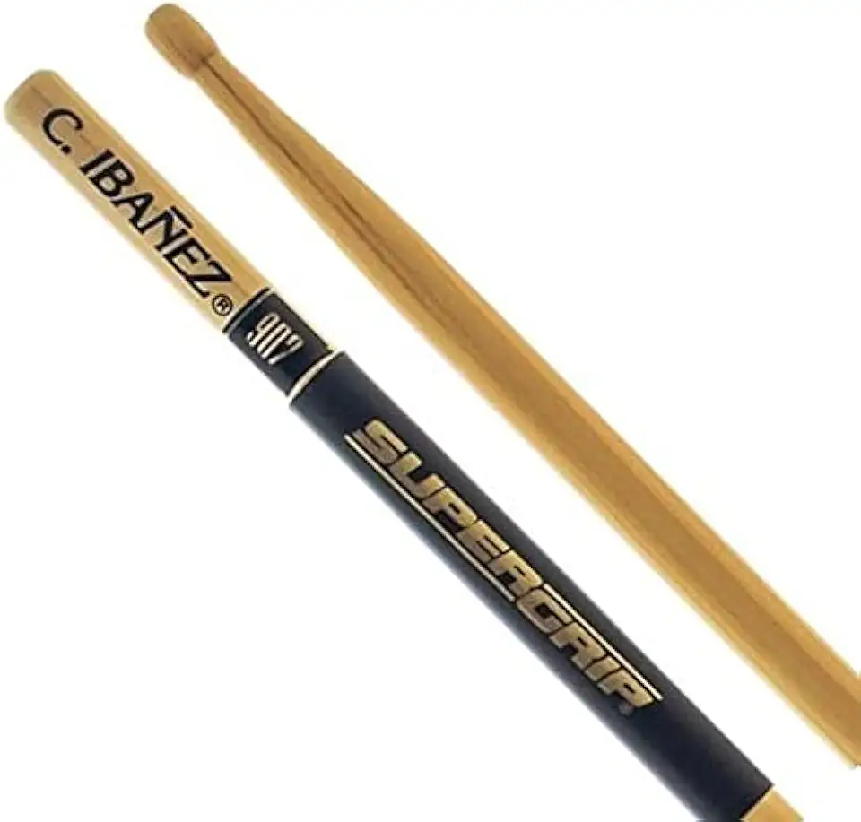 Baqueta C. Ibañez Premium SuperGrip 902SG Padrão 7A/5A com Punho de Material Emborrachado