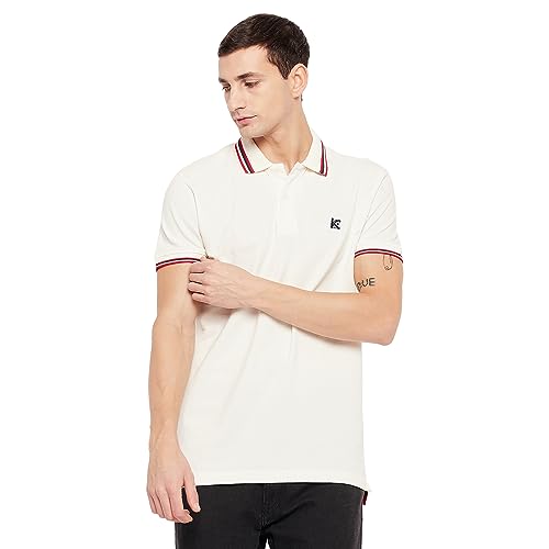Image of KAMELEON Men's Regular Fit 100% Cotton Polo Neck Half Sleeve Solid Plus Size T Shirt, Casual Collar Tees for Boys S to 3XL