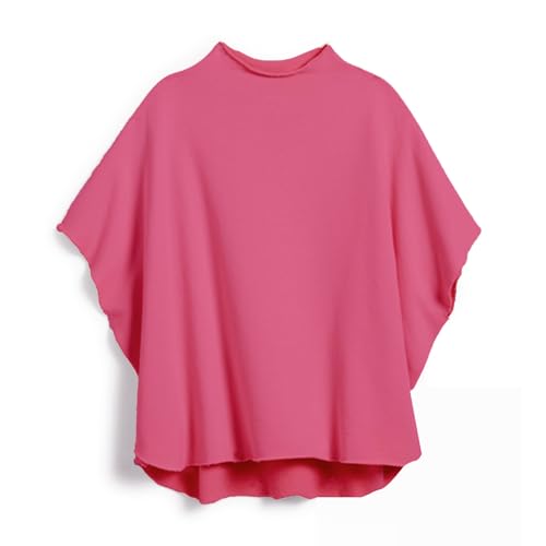 VAOYIU Women's Oversized Funnel Neck Tops 3/4 Batwing Sleeve