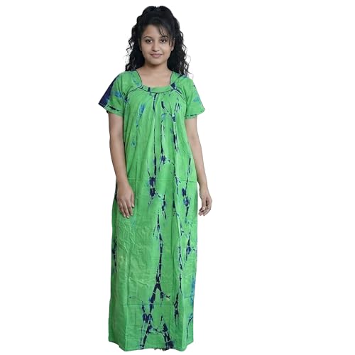 Image of Women's Cotton Printed Maxi Nighty