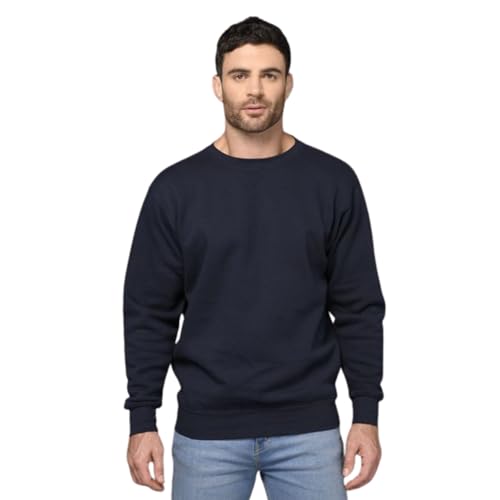 8oz Midweight Promo Unisex Crewneck Fleece Sweatshirt CVC Blend Decorator-Ready Blanks Style 303