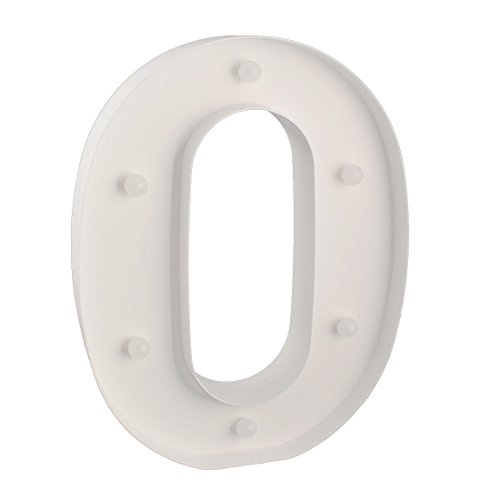 Ruilogod Plastic Pub English O Letter Alphabet Free DIY Hanging LED Light White (id: 2d3 dd7 8e8 2bc 60e