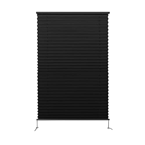 Image of Dulepax RV Pleated Shades, 26 inch W x 38 inch L Black Window Blinds for Camper, Travel Trailers, Motorhome