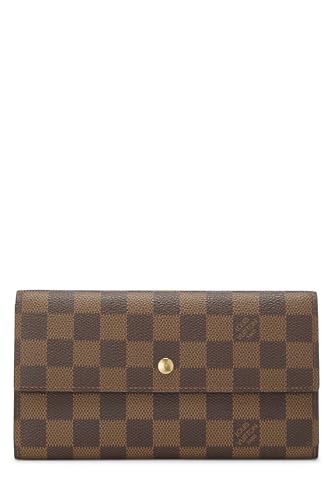 Pre-Loved Damier Ebene Porte International Wallet, Brown