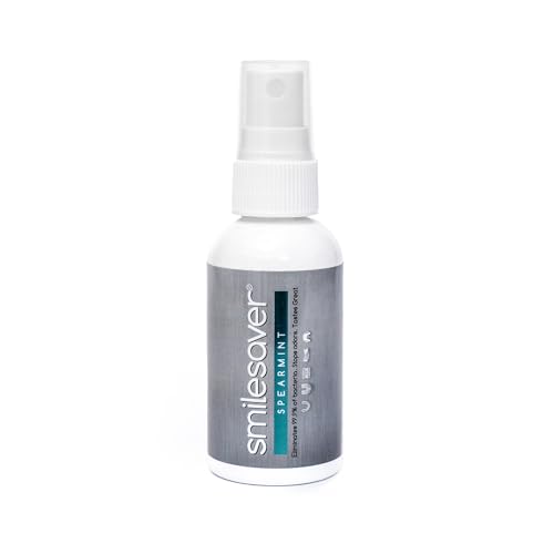 Smilesaver Retainer Cleaner - A Clean Label, Healthy Choice, 30 Sec Spray Cleaner for Retainers, Invisalign, & Dentures. Minty Taste. Portable, Convenient, No Rinsing. Protects Oral Health. (2oz)