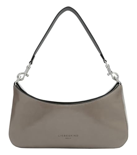 LIEBESKIND BERLIN Pelle borsa a tracolla Alessia 3 Paper Touch Crinkle Shoulder Bag Wood grigio talpa