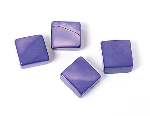 Perline in madreperla quadrato lucido blu marino 8 x 8 mm. 250 g. 348 u. ca.