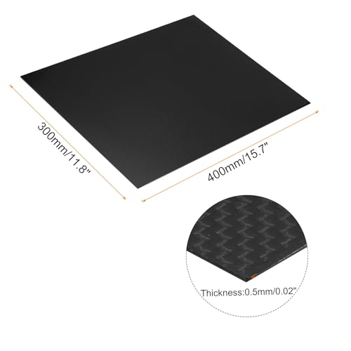 QUARKZMAN 1 Stk. Kohlefaserplatte 400x300x0,5mm Glänzende Oberfläche Pultrudierte Flache Kohlefaserplatte Einfache Leinwandplatte für Drachen RC Flugzeug