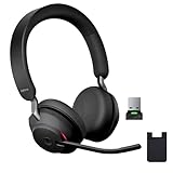 Evolve2 65 Wireless Headset MS, Bluetooth Dongle, Compatible with Zoom, Teams, Webex, Laptop, Phone Calls, Vonage, 8x8, 26599-999-999, Bundle with Global Teck Mobile Wallet and Gold Support Plan
