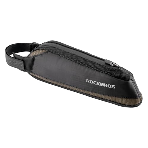 Sacoche Cadre Vélo ROCKBROS 2-en-1 | 0,65L + 1,4L | Réfléchissante | Pour Course, Gravel, VTT | Vert Foncé