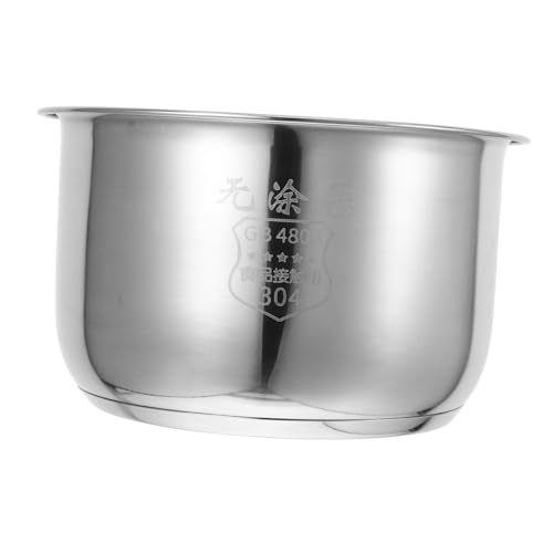 GREENADSCAPE Olla Interior Inoxidable 1,6L sin Revestimiento para Arrocera Eléctrica Diseño Antiadherente Distribución Uniforme del Calor