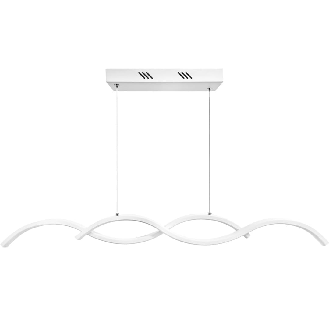 MAKA Lampadario a Led da Soffitto | 25W, 6500K Bianco Freddo | Pendente a Sospensione Moderno per Cucina, Salotto, Camera Letto, Ingresso, Bagno, Ufficio