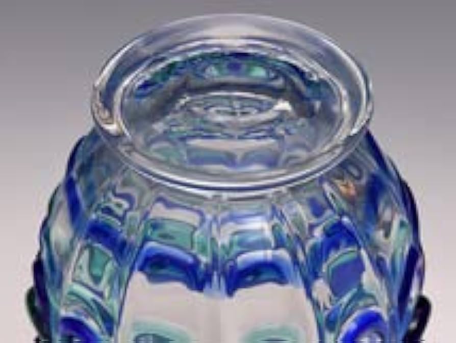 津軽びいどろ 秋村実 花瓶 ガラス工芸 ハンドメイド