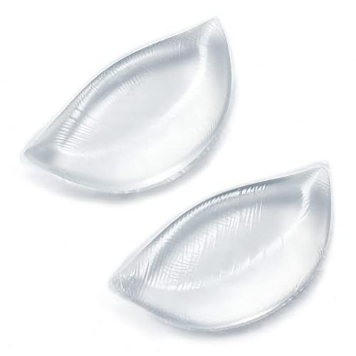 VASANA 2 x Dicke Silikon-BH-Einsätze, Brust-Push-up-Pads, rutschfest, klebrig, Brustpolster, Gel-Booster-Cup für Damen, Mädchen, transparent