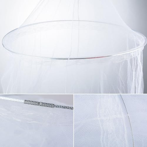 Round Mosquito Net Lace Curtain Canopy Bed Dome Netting for Single to King Size Beds Camping PRIME SHOP