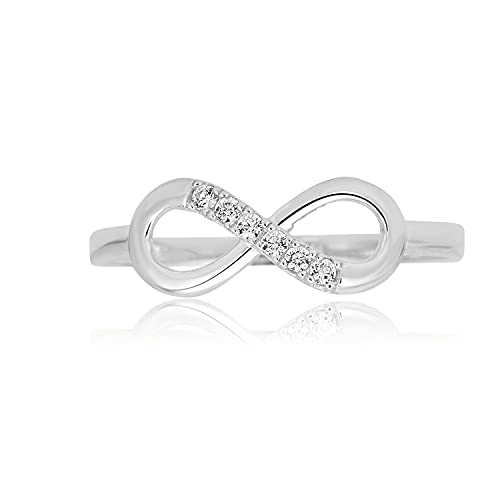 Image of AVORA 10K Gold Simulated Diamond CZ Infinity Fashion Ring