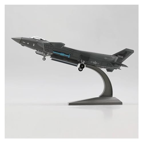 Modelo de Avión J-20 Militar Réplica de Metal de Alta Simulación Escala 1/100