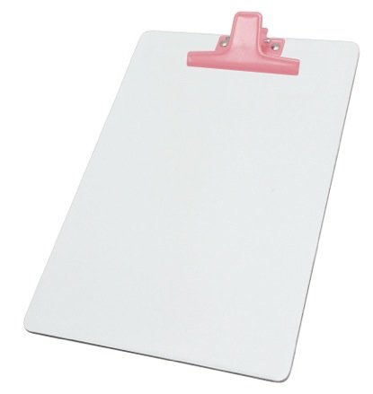 Prancheta MDF Branco A4 (23 cm X 33 cm) com Prendedor Metálico Color (6 Unidades), Acrimet, 119.2 (P