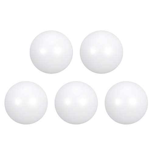 sourcing map 5stk PTFE Kugel, 6 mm Durchmesser, Boden Fertig, Membran Pneumatik Pumpe Weiß