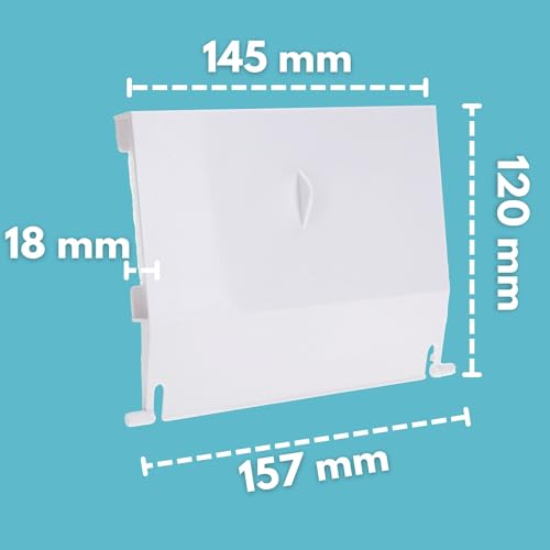 Amapool Skimmer Klappe Ersatz für Standard-Skimmer I Standard-Skimmerklappe 145mm x 120mm für Einbauskimmer I weißes Schlichtes Design I Ersatzteil für Aufstellbecken und Pool Skimmer