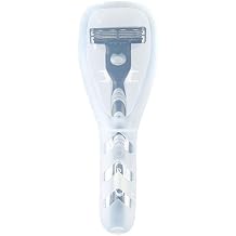 Portable Travel Razor Cover Case, Transparent Plastic Shaver Holder Protector Organizer, for Mens Manual Razors and Electric Shaver Accessories Razor Travel Case
