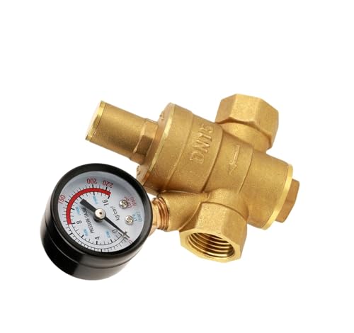 Flow Sensor Meter Digital Pipeline Water Flow DN15 Brass Adjustable Water Pressure Regulator Reducer with Gauge Meter