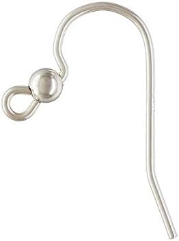 16 Qty. Ear Wires with 3.0mm Bead .925 Sterling Silver