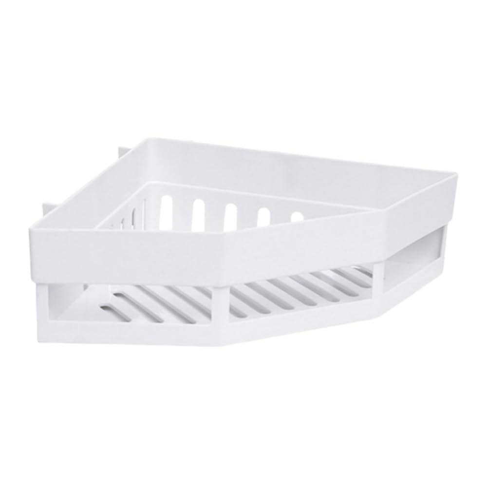 Wcxixo Corner Shower Caddy Rustproof Corner Shower Shelves Wall Mounted Shower Organizer Plastic Shower Rack for Small Bathrooms