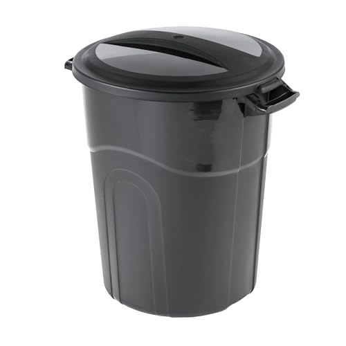 Caneca de basura plástica redonda 20 galones negra