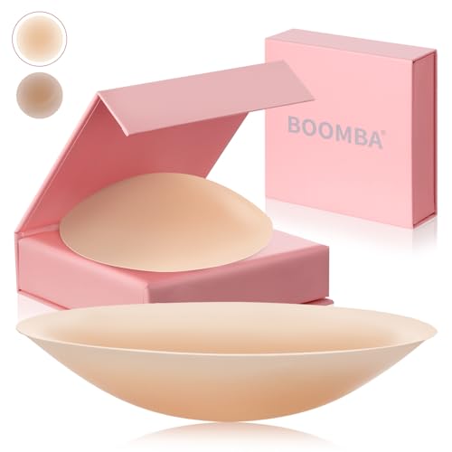 Boomba Nipple Covers Reusable Sticky Adhesive Silicone Pasties Nipple Covers Suitable for Travel and Dress Freedom