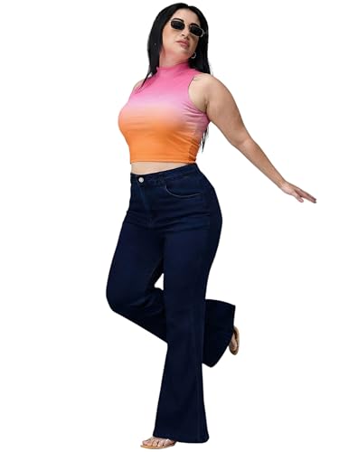 Image of Miss Chase A+ Women's Bootcut High Rise Regular Length Stretchable Denim Jeans