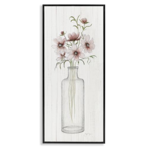 'Pink Flower Blossoms Vase'| Framed Giclee Art