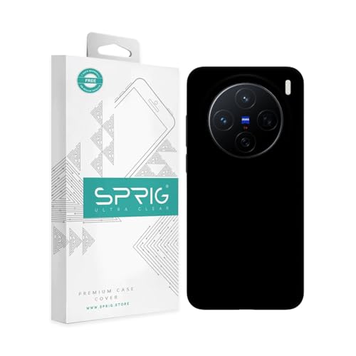Image of SPRIG Compatible with Vivo X200 5G Premium SilkTone Back Cover Drop Tested Shock Proof Mobile Case for Men, Women, Boys and Girls with Camera Protection (Black)