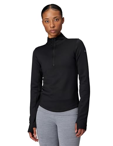 Nike Women's One Therma-Fit 1/2-Zip Mid Layer, Black, X-Small