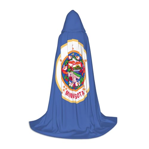 Cape à capuche Minnesota longue pour défilé carnaval et cosplay USA