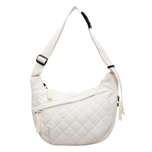 Image of Crescent Shoulder Bag Nylon Crossbody Bag for Women Nylon Hobo Bags Slouchy Sling Purse Dumpling Bags