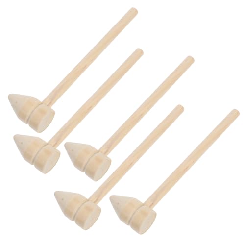 Gogogmee 5pcs Kids Wooden Hammer Toy Set Mallets for Toddlers Educational Tool for Kids Handheld Portable Safe