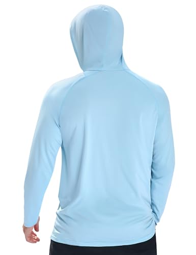 Light Face Men's Sun Protection Hoodie Shirts UPF 50+ Long Sleeve SPF UV Rash Guard Fishing Hiking Lightweight2