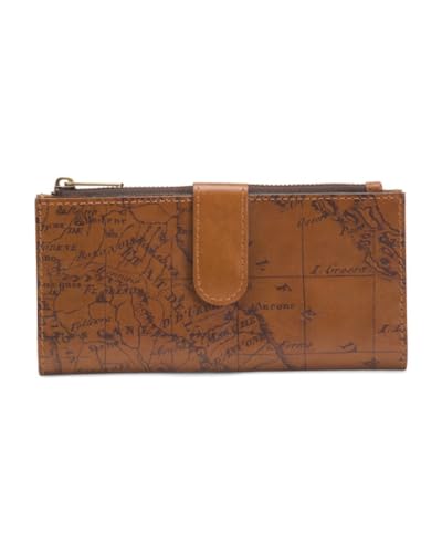 Image of Patricia Nash Women's Nazari Wallet (Signature Map Riot Rust, One Size)