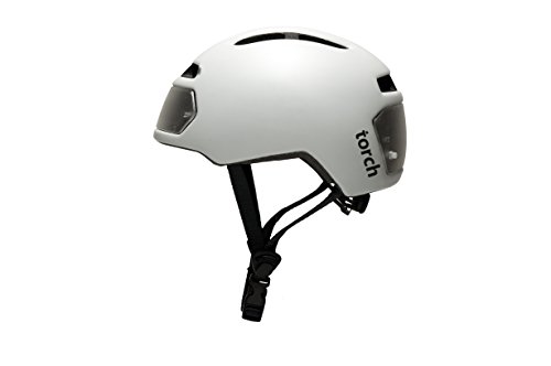 Torch Casque vélo Urbain LED intégrées Avant et arrière, blanc, Taille unique
