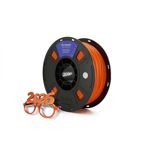 QIDI Official PLA Rapido 3D Printer Filament 1.75mm Red, 1KG (2.2lbs) Spool – High-Speed Printing Compatible, Fits Most FDM 3D Printers